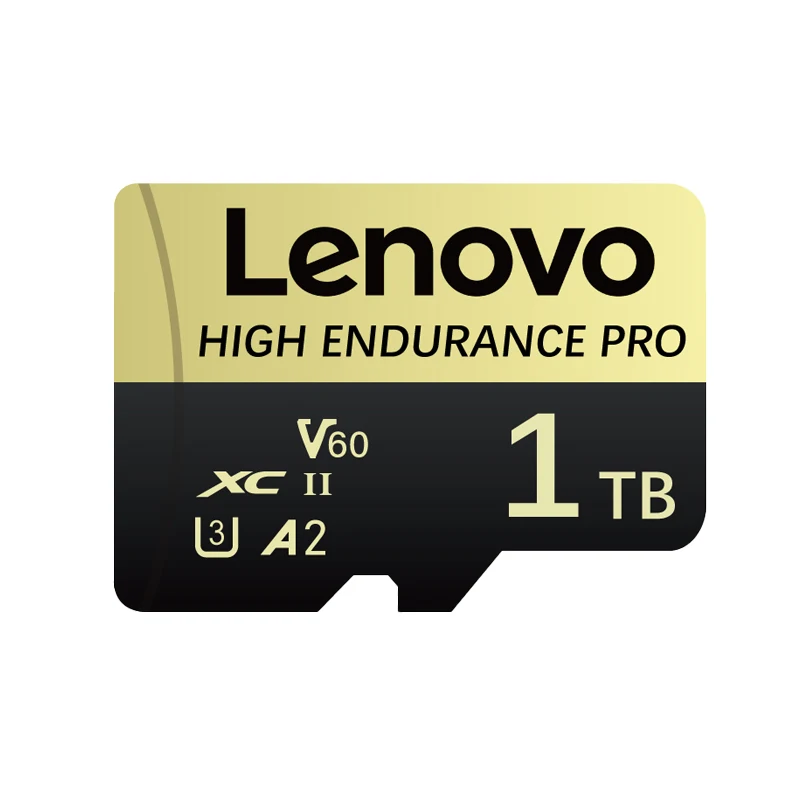 Lenovo 1TB Micro SD-kaart, hoge snelheid, 128GB, ondersteunt 4K, V60, TF-flashkaart, SD-kaart voor telefoon, GoPro-actiecamera.