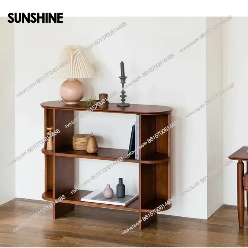 

Nordic Style Modern Minimalist Storage Sideboard Cabinet Living Room Storage Design Solid Wood Short Bookcase Furniture