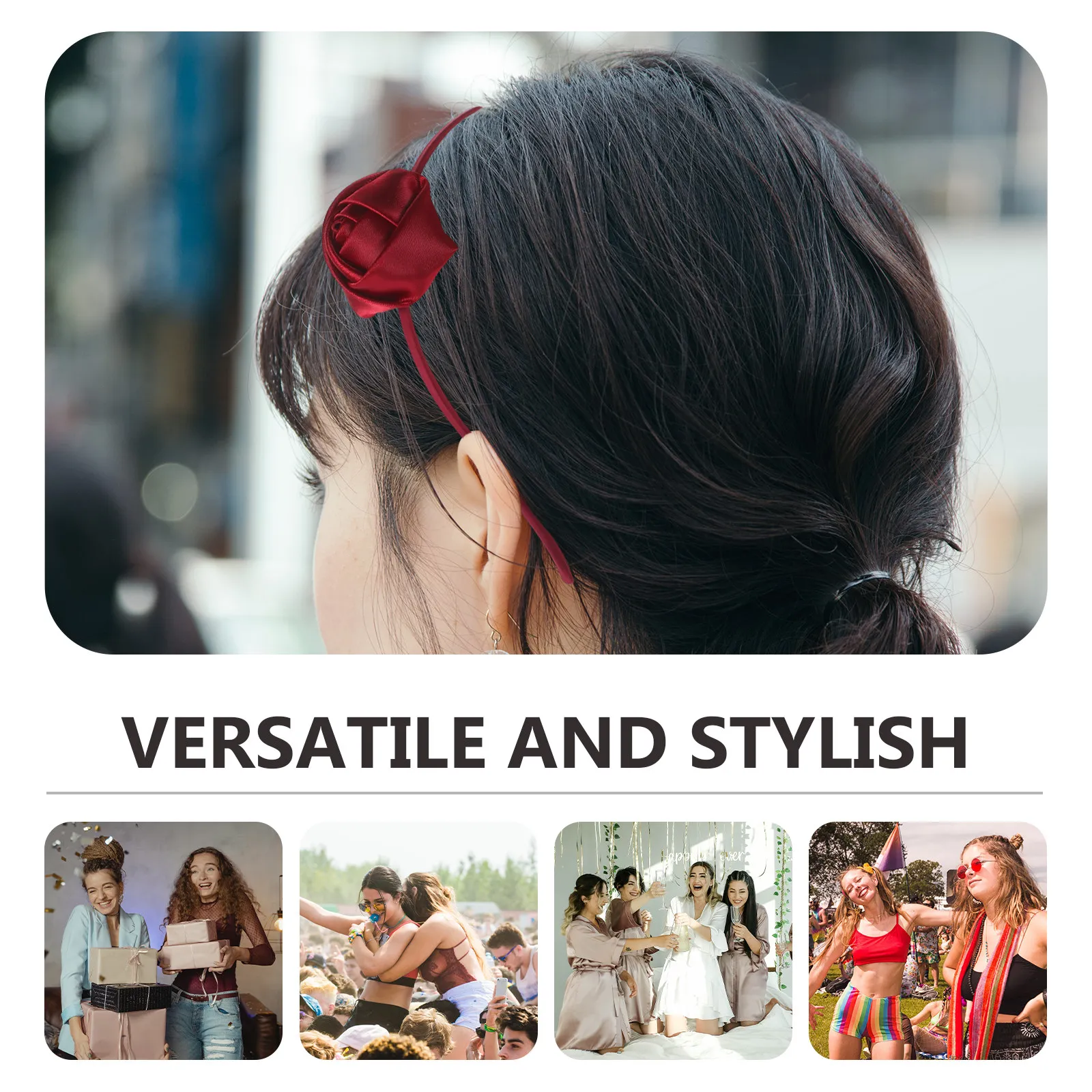 

Стильная цветочная повязка на голову в винтажном стиле, элегантное украшение для волос для невесты, для свадебной церемонии, выпускного бала, выпускного вечера, фестиваля, аксессуар для волос