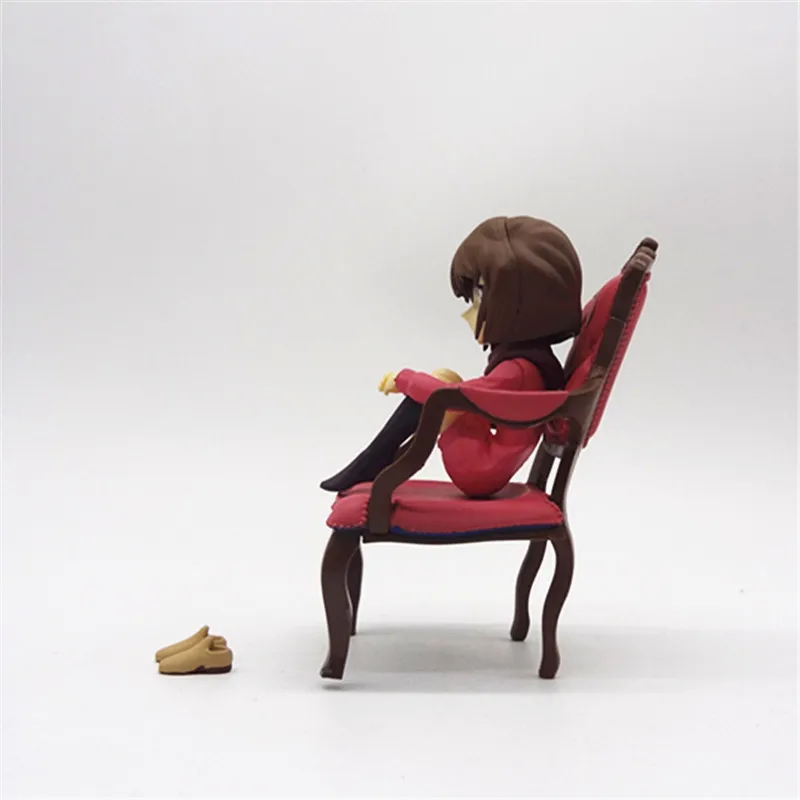 Anime Detective Conan Haibara Ai q-version kawaii Sitting posture Action Figure PVC Model statue Toys Desk Decor Gifts boxed