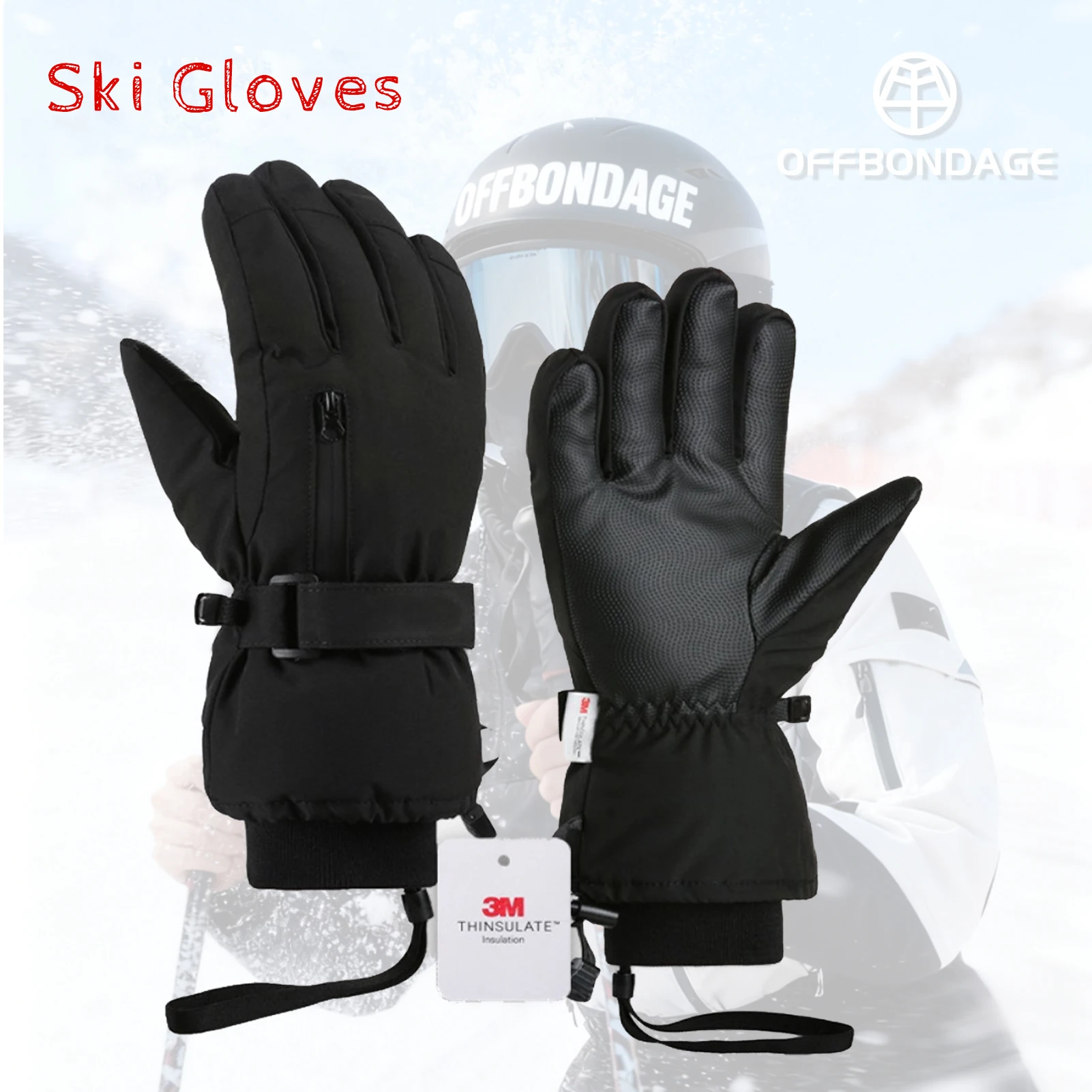 

Winter Thermal Ski Gloves Non Slip Touch MTB Cycling Gloves Snowboard Accessories Waterproof Men Women Motorcycle Gloves Warm