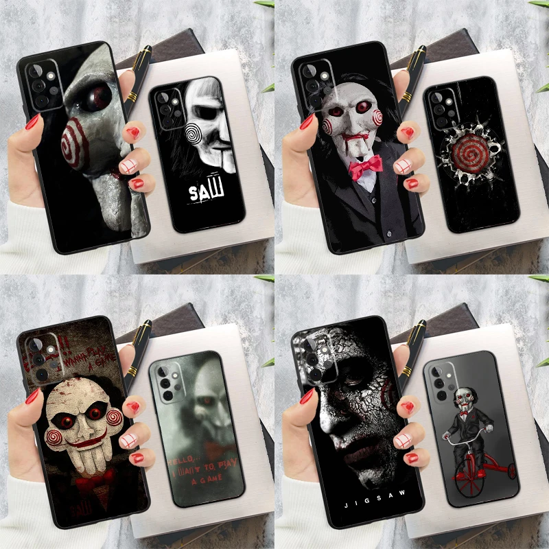 Jigsaw Saw Horror Phone Case For Samsung Galaxy A54 A34 A14 A55 A35 A25 A15 A52 A32 A12 A51 A71 A13 A33 A53