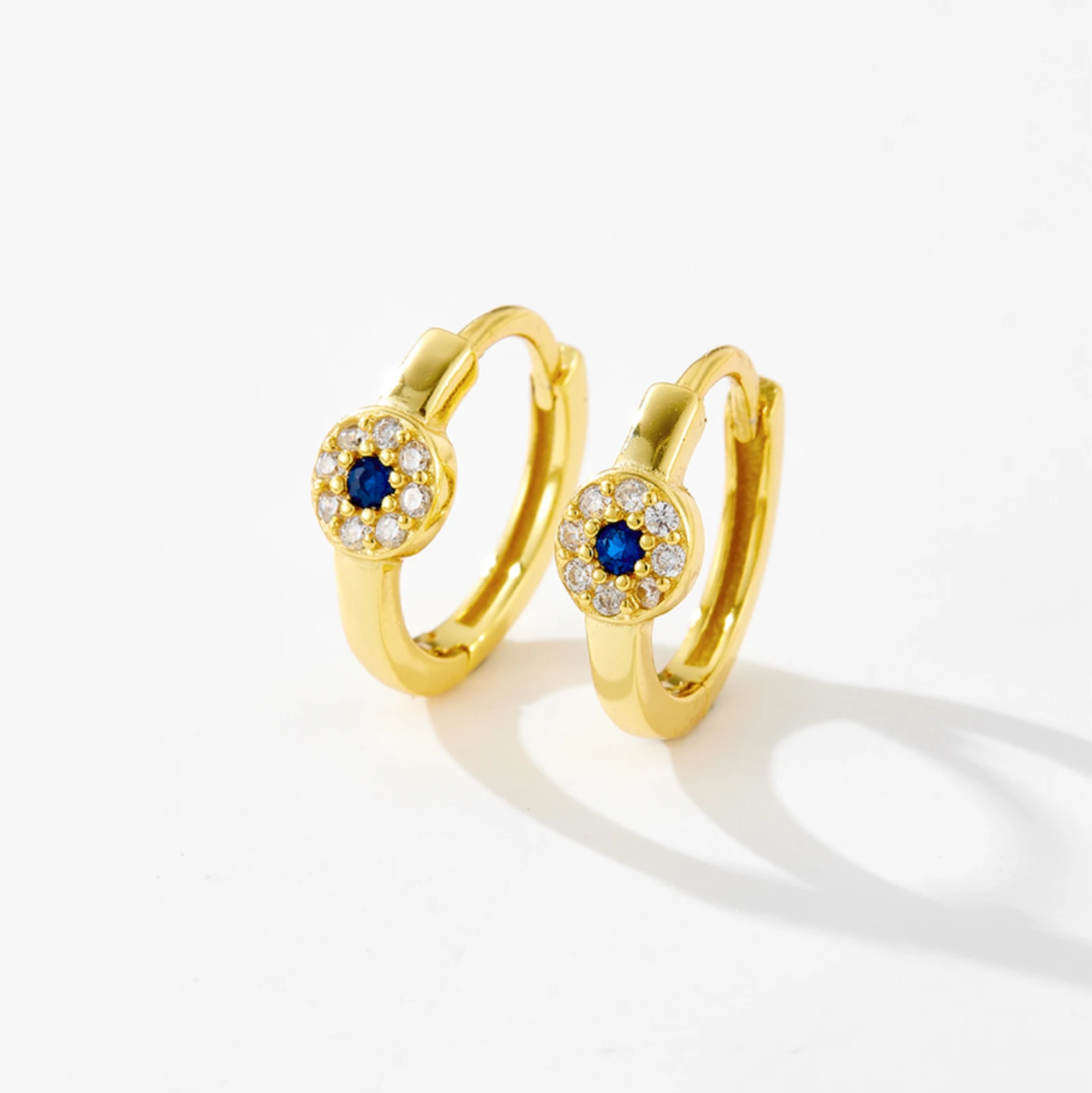 VEWANT New Women  925 Sterling Silver Circle CZ Blue Zircon Fashion Hoop Earrings 2026 Luxury Party Birthday Jewelry Gift
