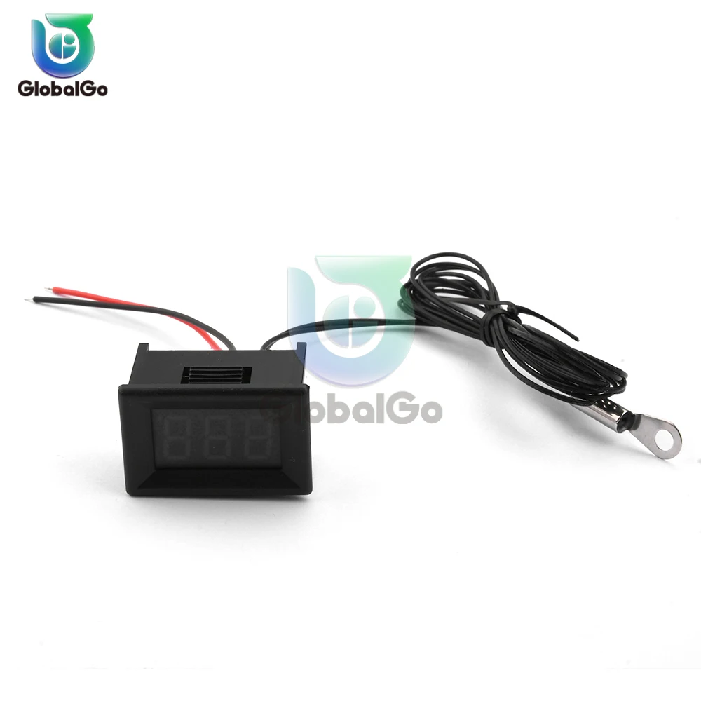 DC4-28V Sensor de Temperatura Digital Medidor Termômetro Detector Com 1M NTC 100K 3950 Sonda Temp Tester Gauge 50 ~ 210 ℃/-58 ~ 410 ℉