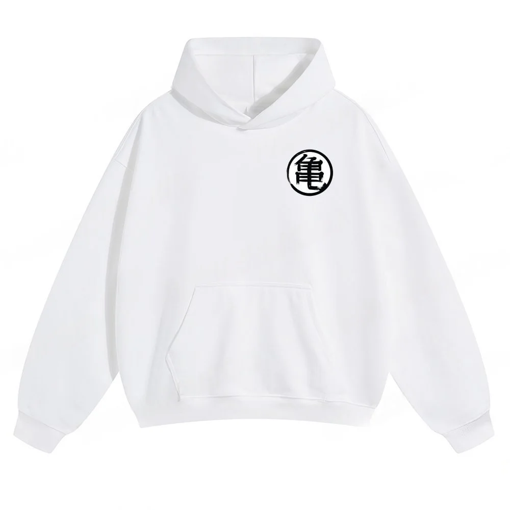 Suéter com capuz masculino Dragon Ball Z Master Roshi Japão Anime primavera e outono roupa infantil de manga comprida para meninos