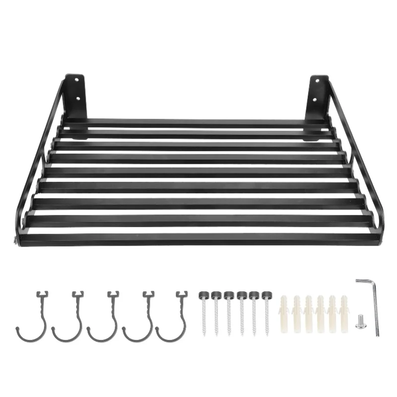 

Wall Mounted Microwave Oven Shelf Bracket Storage Rack Holder Household Kitchen Organizer50x40cm