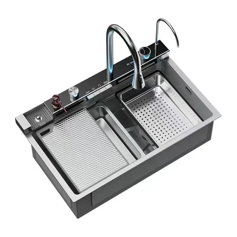 Kitchen sink vegetable basin 304 stainless steel large single sink thickened household sink