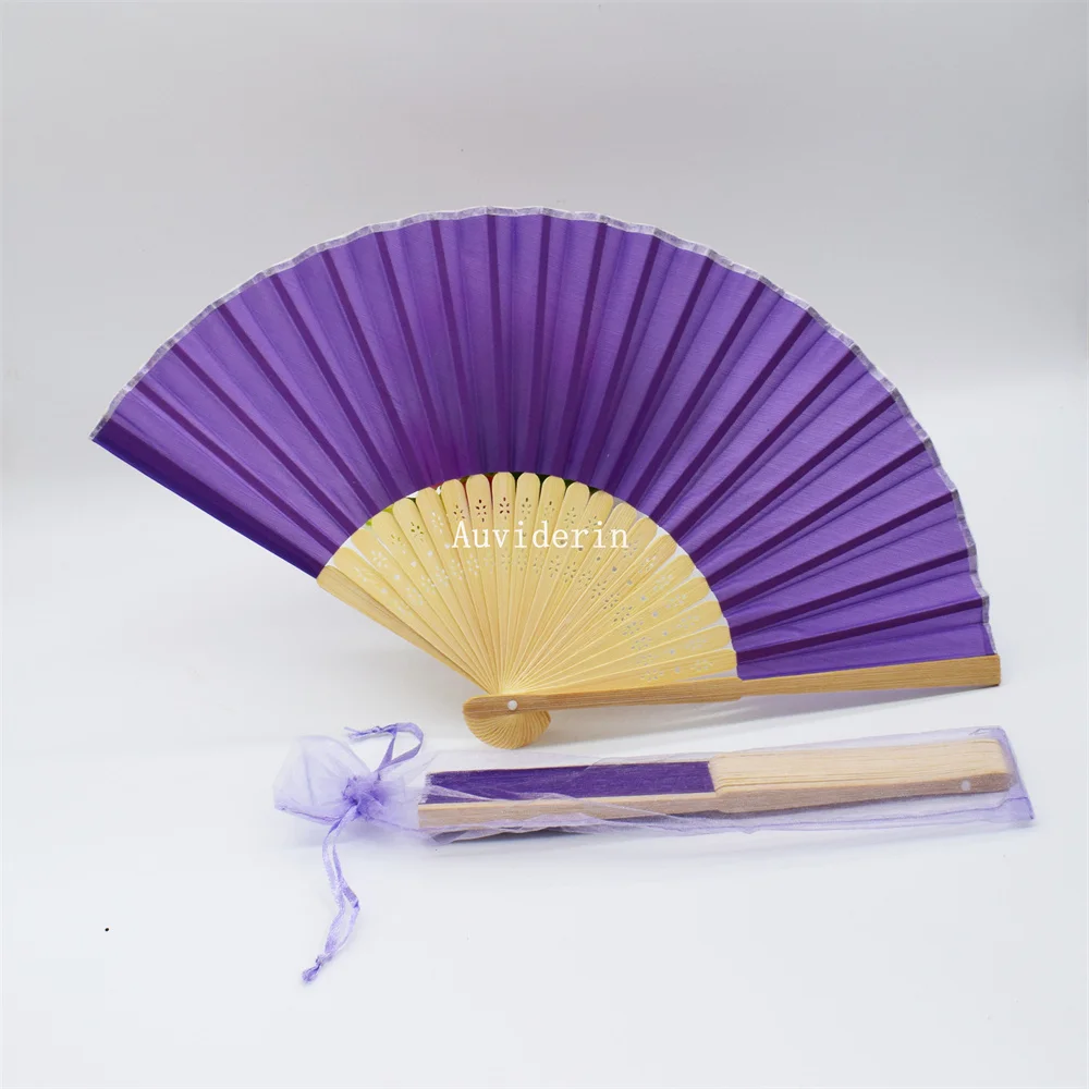 50/30 stuks op maat gemaakte effen kleurige vouwbare handwaaieren met gepersonaliseerd logo voor bruiloftfavoren, cadeau voor verjaardagsfeestjes & huisdecoratie