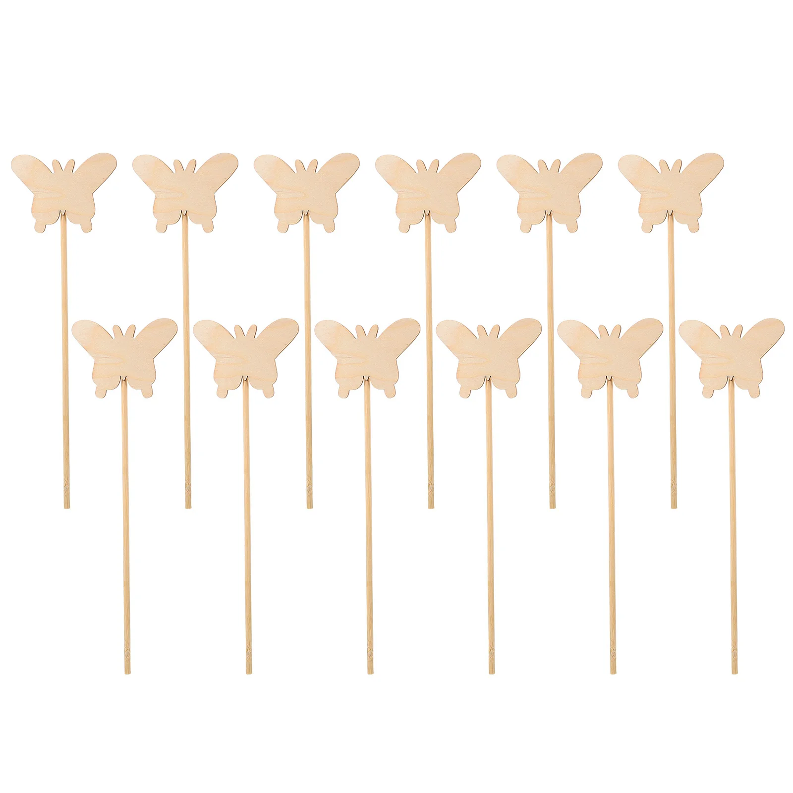12 Stück Feenstäbe aus Holz zum Selbermachen, Basteln für Kinder, handgefertigt, bemalbar, blanko, Feenaufführung, leicht
