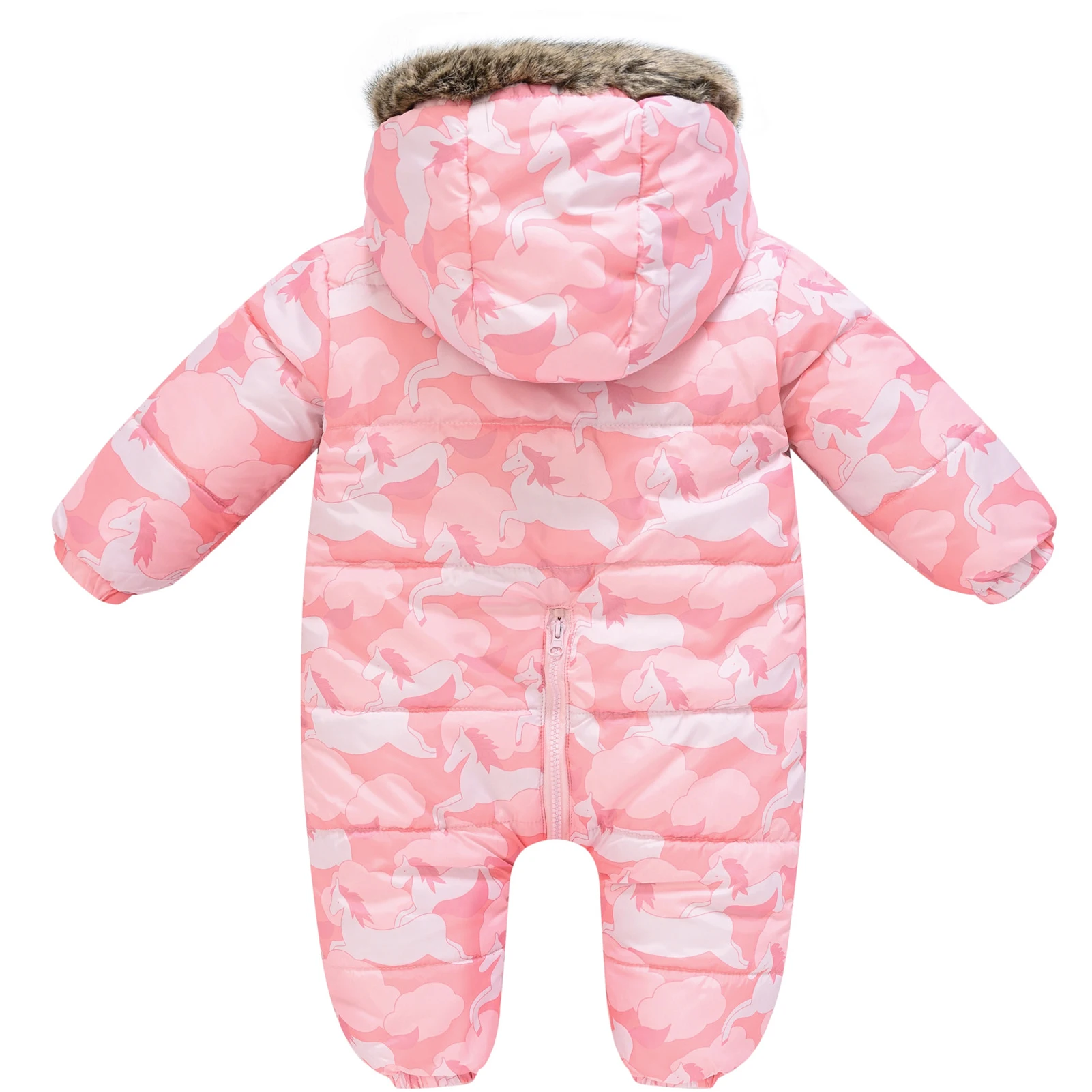 AMUR LEOPARD Winter Infant Rompers,Baby Hooded Overalls,Girls Boys Ski Suit,Warm Children's Bodysuit,Toddler Kids Jumpsuits