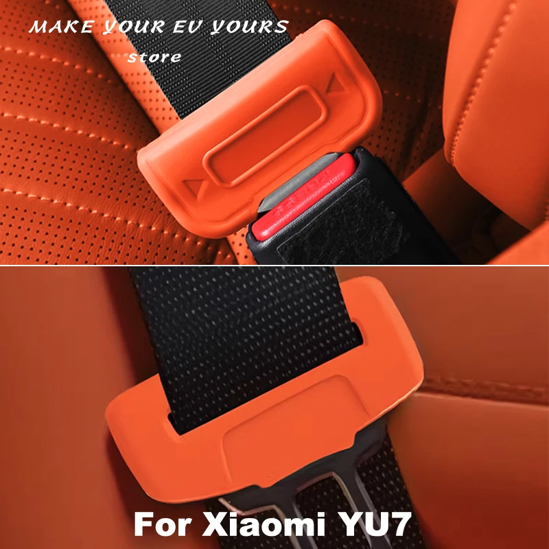 

Для Xiaomi YU7 2025 2026, автомобильный ремень безопасности, защитный чехол от царапин, мягкие силиконовые аксессуары для интерьера