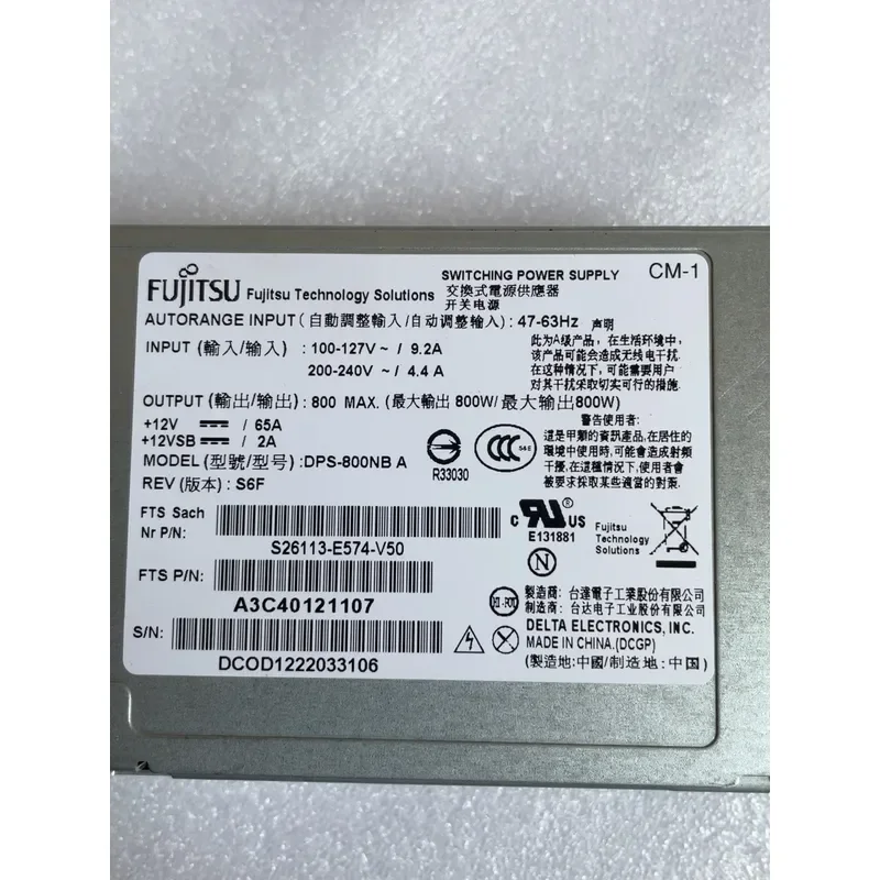 for DPS-800NB A 800W 12V65A Server Power Supply Static