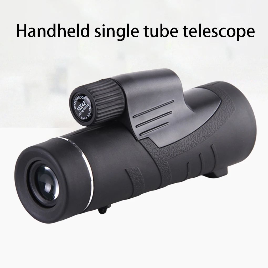 Monocular ajustable para senderismo con perilla para adultos y niños, telescopio de mano 10x42, equipo para exteriores, regalo de cumpleaños