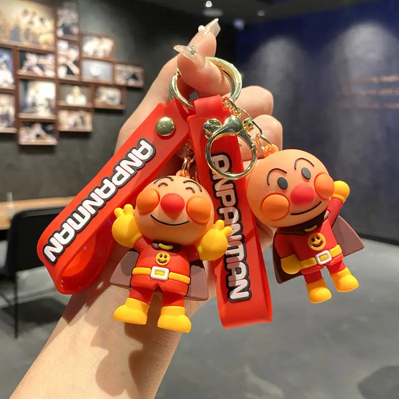 Cute Keychain Anime Shokupan man Keychains for Car Friends Animal Doll Keyring Women's Bag Charms Key Chain Accessories Jewelry