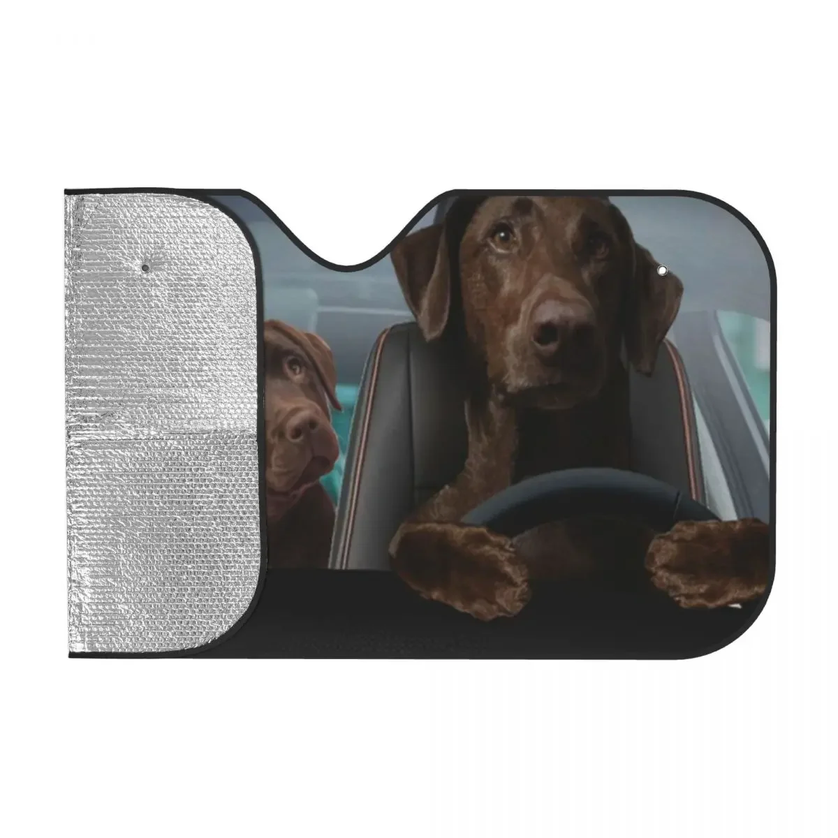 Auto Interior Funny Dog Design Car Visor High Quality Schnauzer Dog Driving 3D Summer UV Protection Front Windshield Sun Shade