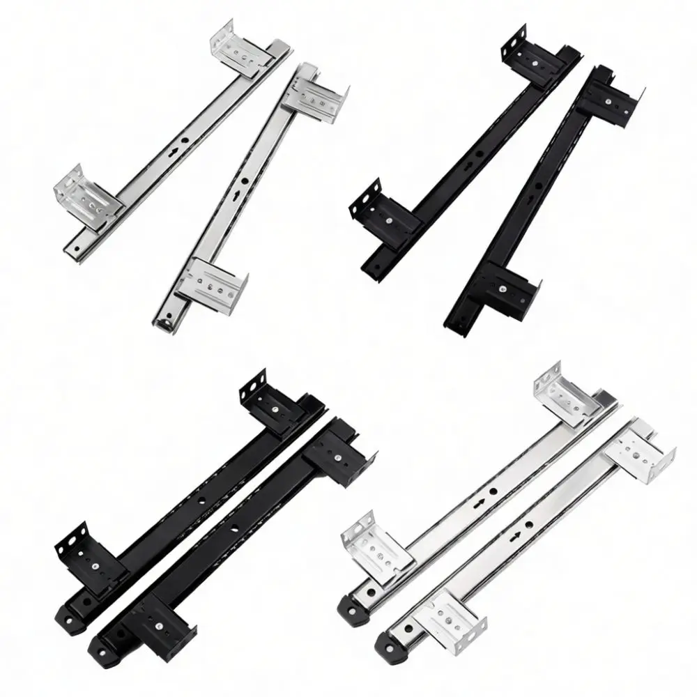 Computer Keyboard Drawer Slides Replacement Metal Runner Track Hardware For Office Desk Furniture Telescopic Guide Rail Kit