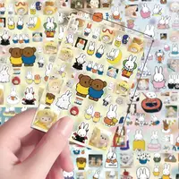 Kawaii Miffy rabbit stickers ins style cute creative high-appearance-level diy collage material, waterproof stickers 3