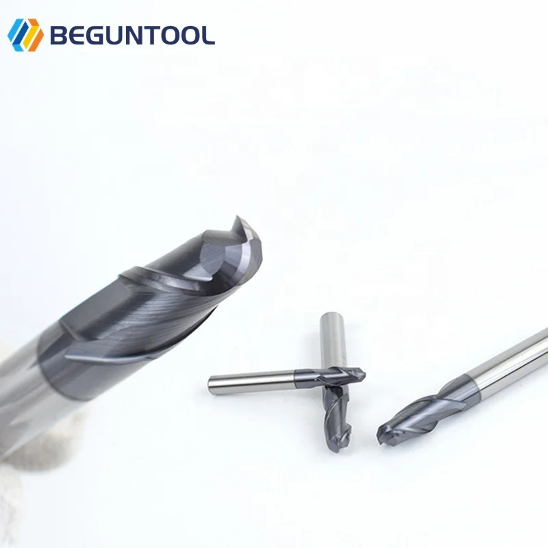 HRC60 كربيد الكرة الأنف نهاية مطحنة التصنيع باستخدام الحاسب الآلي طحن الكرة Endmill القاطع نهاية مطحنة للصلب