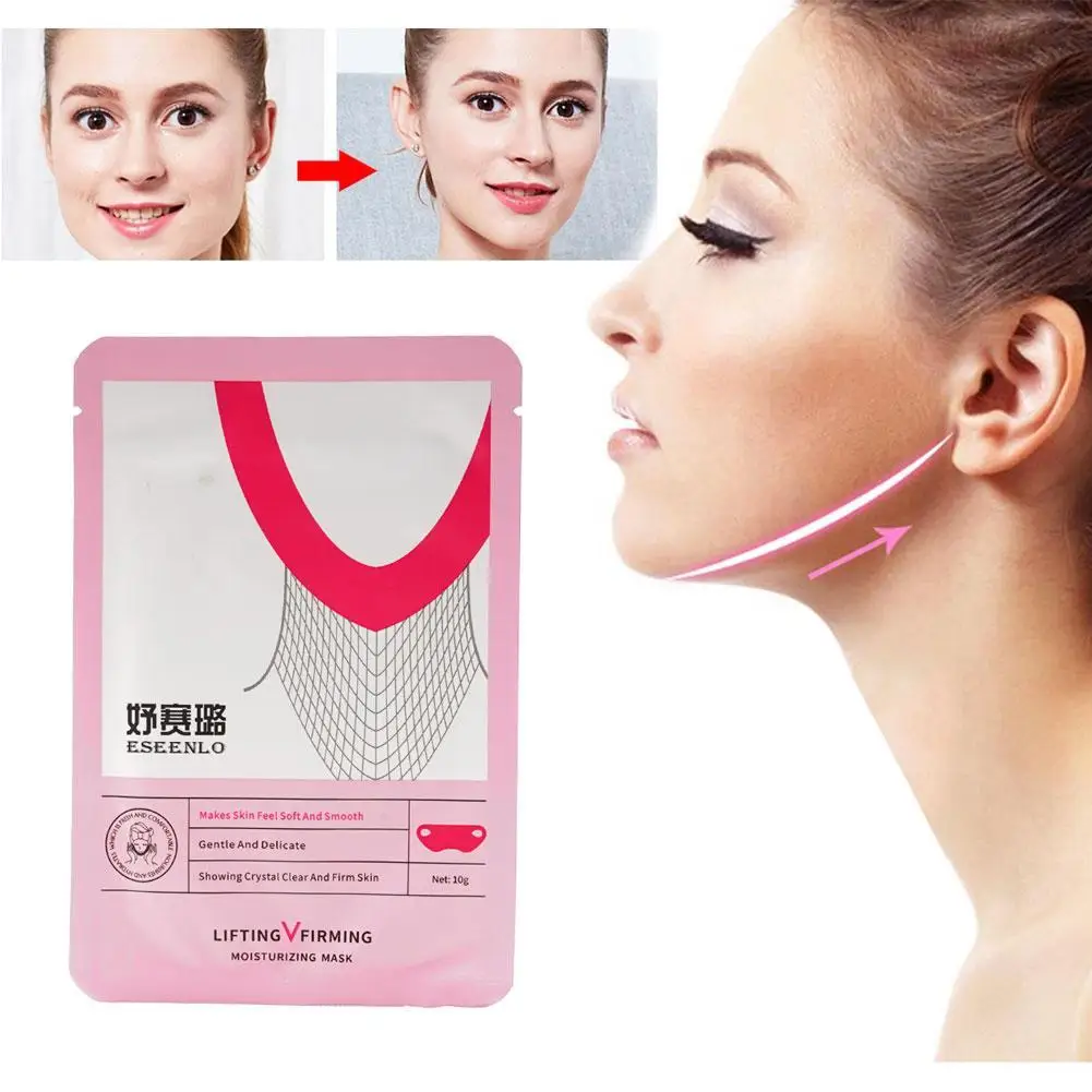 4D Double V Shaped Face Mask Lifting Slimming Thin Face Slim Mask Gel Mask Face Lift Tools Hanging Ear Women Face Mask Treatment