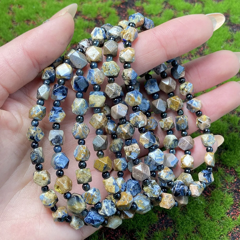 

Pietersite Facted Bracelet for Women, Healing Gemstone, Reiki Crystal, Jewelry for Anniversary, 6mm, 1Pc