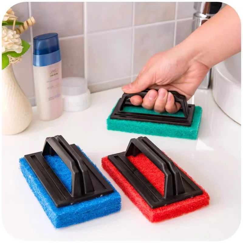 Kitchen & Swimming Pool Line Cleaner Brush - Thickened Sponge with Ergonomic Handle, Waterproof Bathroom/Pool Accessory