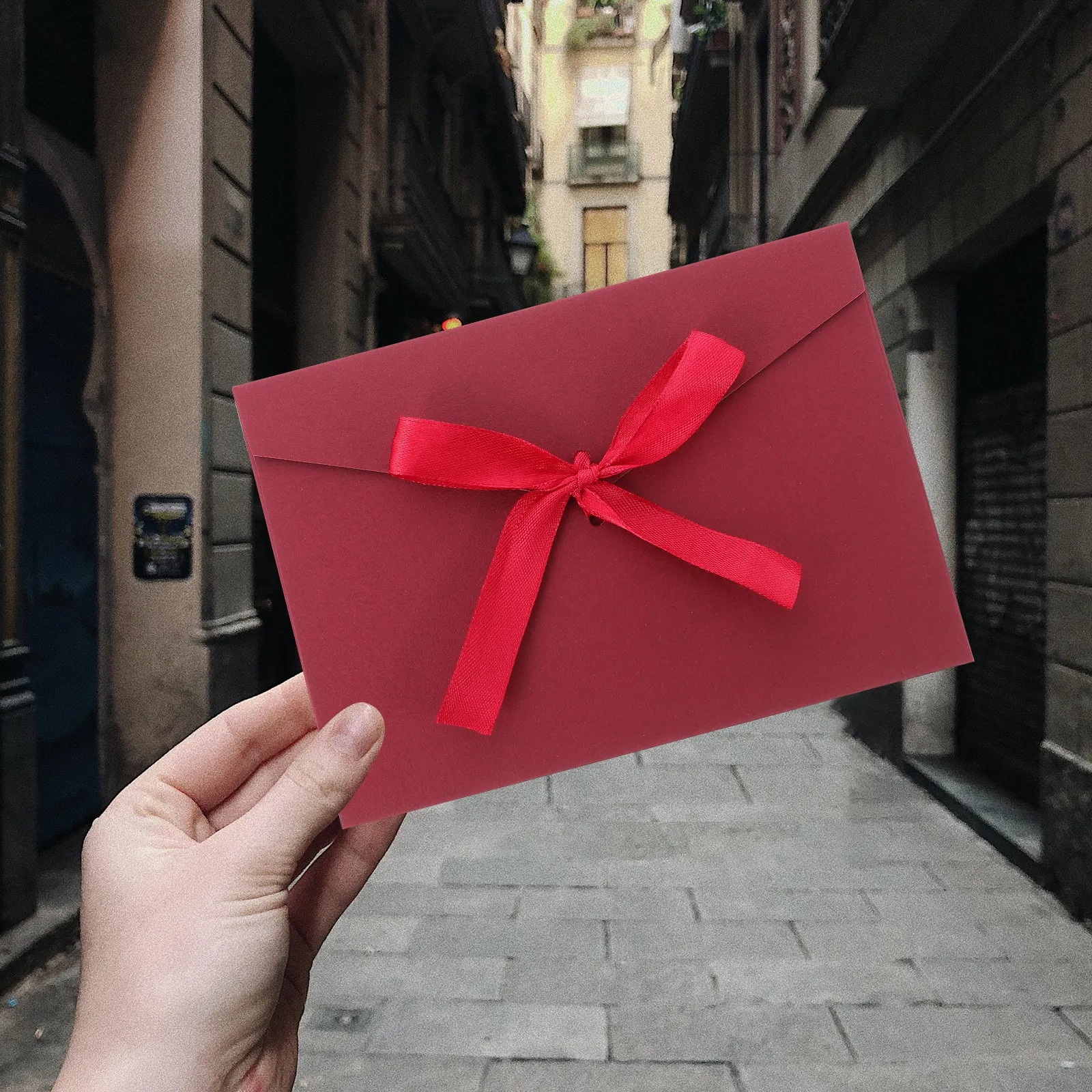 

10Pcs Retro Style Butterfly Bow Postcard Envelopes Thick Paper for Congratulations Thank You Cards Letter Storage Party Supplies