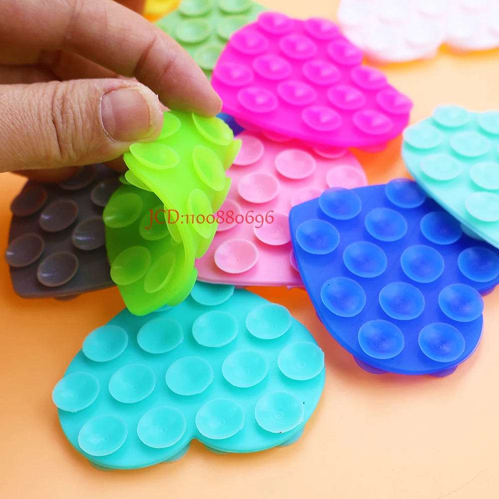 Двусторонний держатель на присоске для телефона в форме сердца, многофункциональная силиконовая присоска, крепление для телефона, чехол для телефона, липкая ручка для телефона