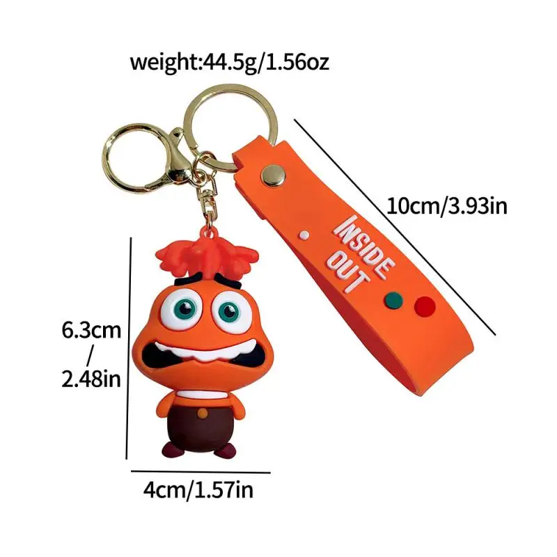 Nowy brelok do kluczy Inside Out 2 Kawaii Disney Movie Anime Lęk Envy Cute Girls Creative Bag Pendant Car Keychain Toys Gifts