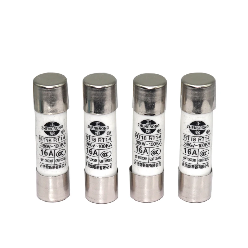 【5-2PCS】10*38 Fast blow Ceramic Fuse 10x38mm Fuse 380V 1A 2A 3A 4A 5A 6A 8A 10A 16A 20A 25A 32A RO15 RT19 RT14 RT18