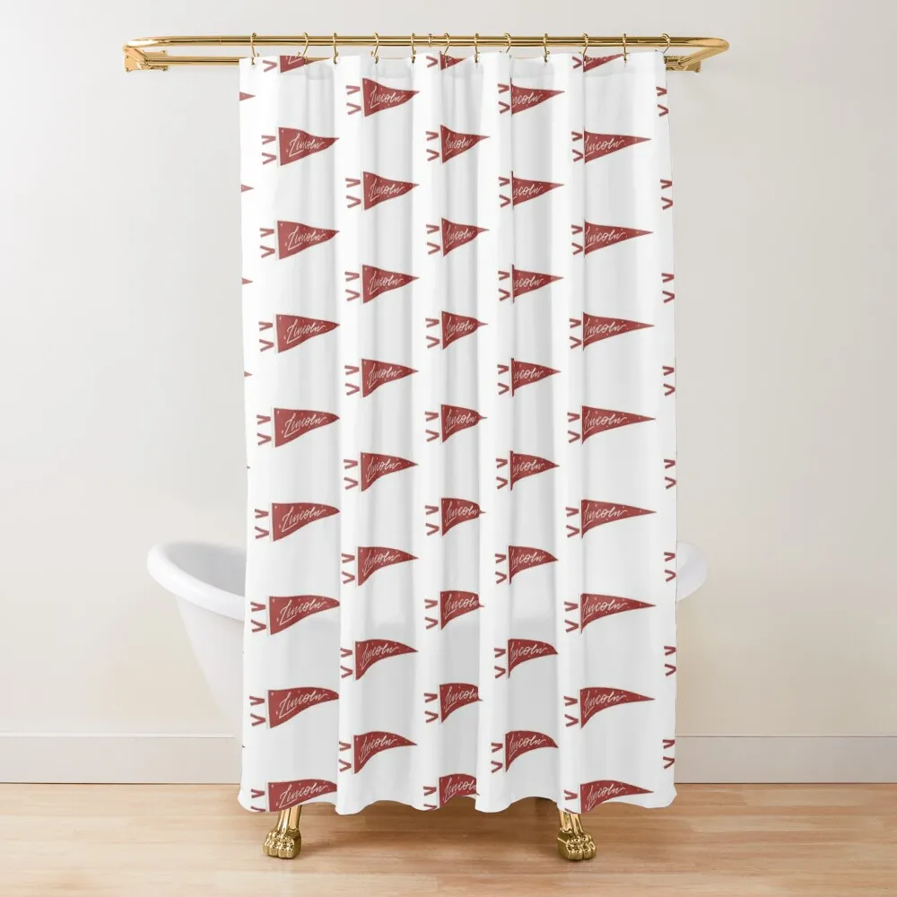 

University Nebraska-Lincoln Pennant Shower Curtain Window Washable Waterproof Fabric Shower Funny Shower Curtain