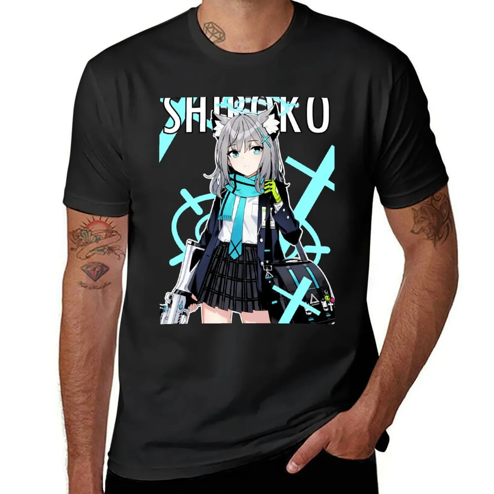 Shiroko Blue Archive shirt Blue Archive Sticker Sunaookami Shiroko bluearchive T-Shirt cute tops kawaii clothes men t shirt