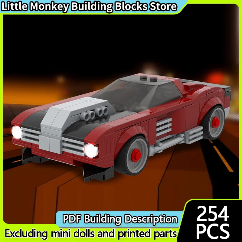 

Popular Game Model MOC Building Bricks Low Profile Racing Car Modular Technology Children Holiday Gifts Assemble Toys Suit
