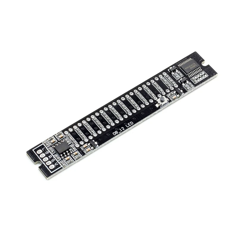Indicador de Audio Dual de 12 niveles, luz LED, medidor de VU, placa amplificadora estéreo, placa de velocidad de luz ajustable con modo AGC DIY
