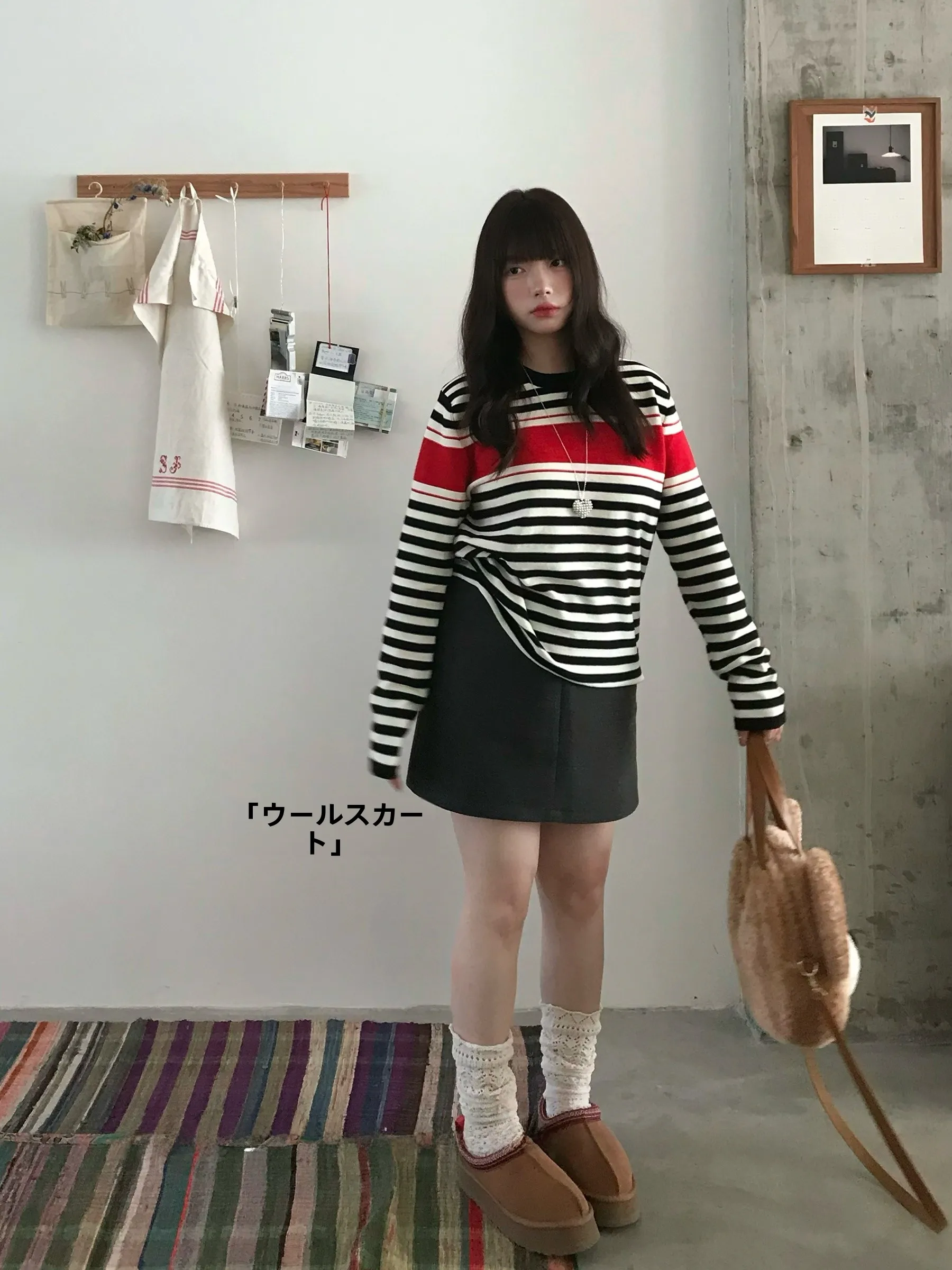 

Ulovely High Waist Straight Leg Skirt for Plump Women Woolen Wrap around Skirt Thiened Autumn Winter Faion Ladies Sk...