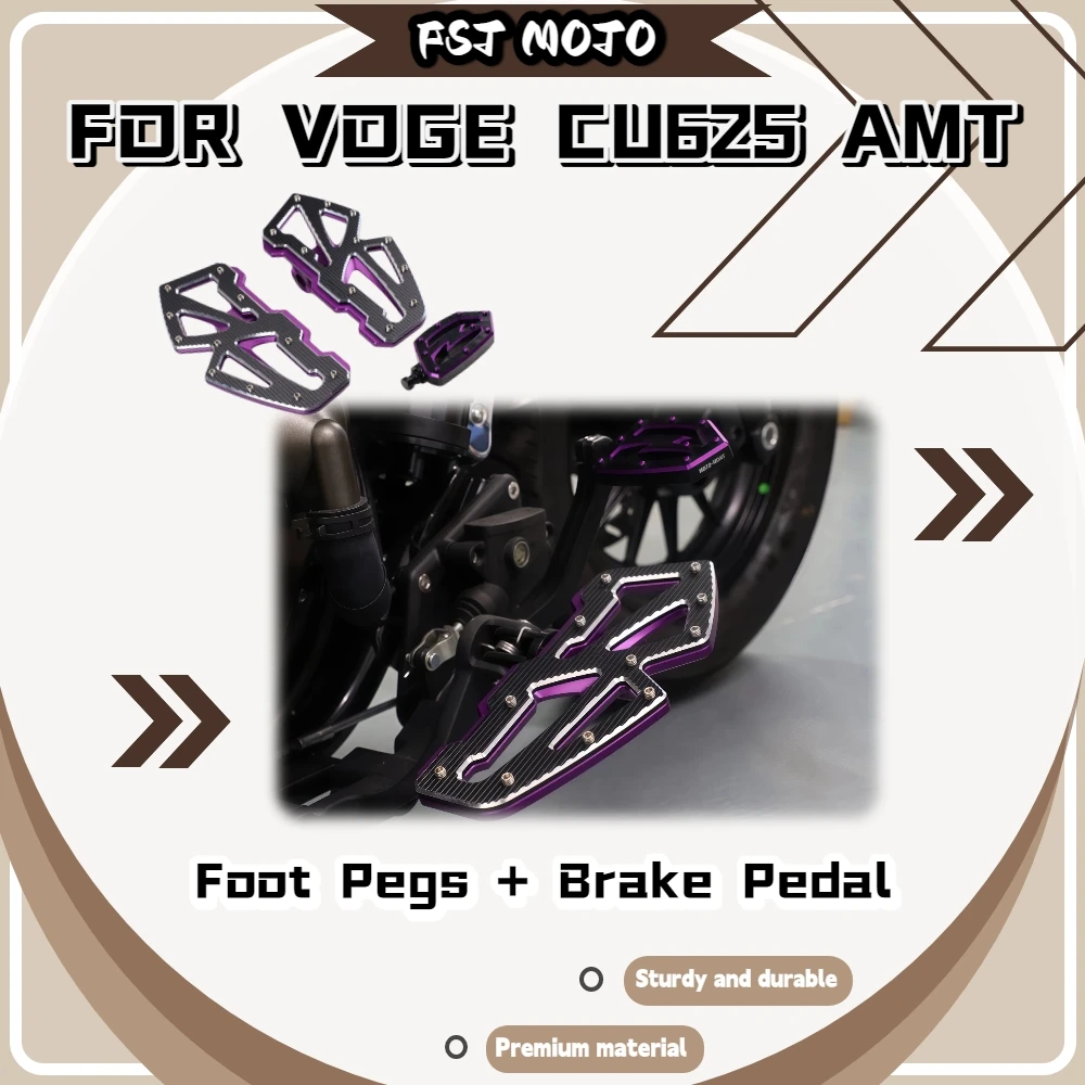 For VOGE CU625 AMT Automatic Wide Hollow Footrests Expand Contact Area Ease Foot Fatigue On Long Ride Riding Parts