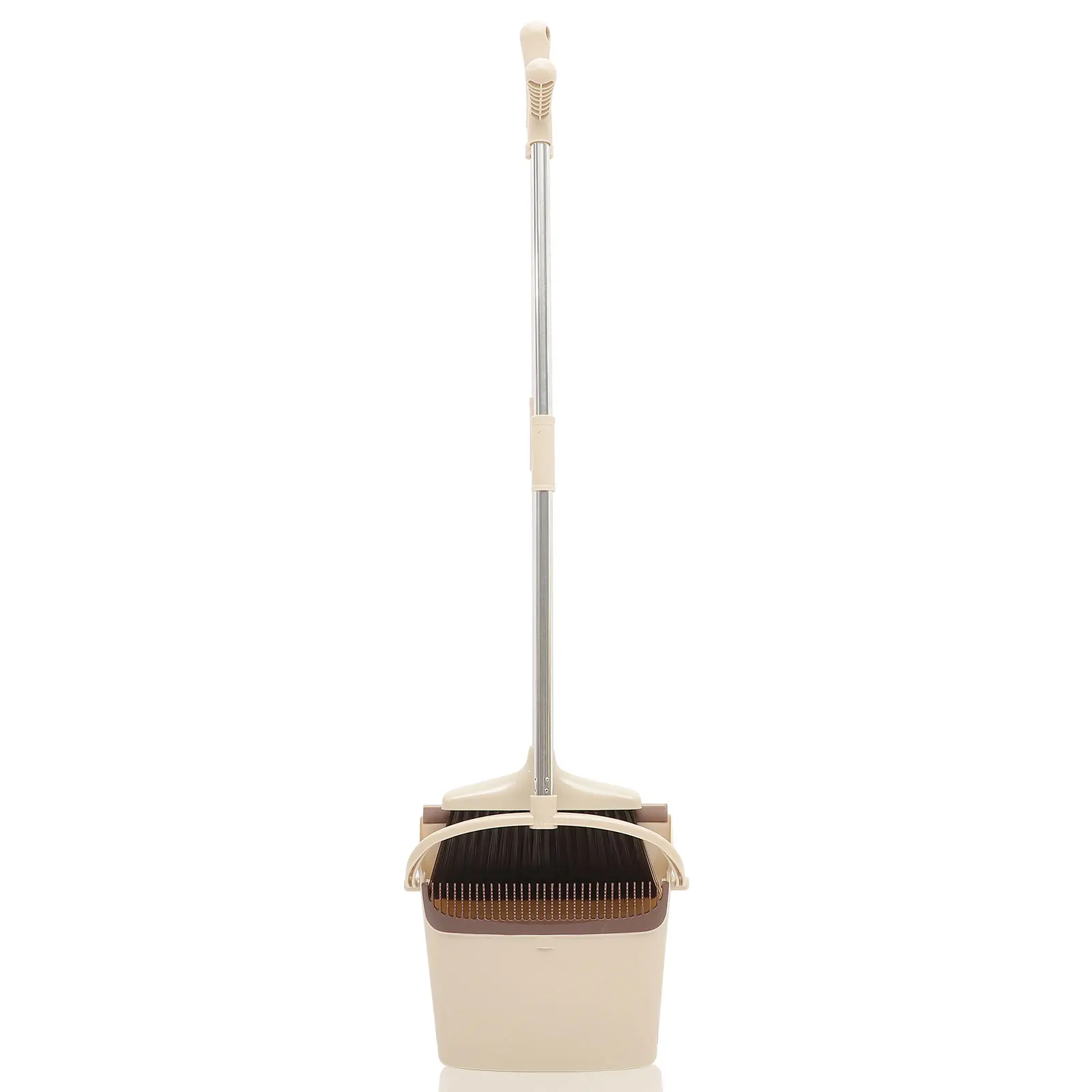 

Dustpan Broom Kit Plastic Stainless Steel Long Handle Dense Bristles Comb Design Easy Storage Cleaning Tools Home Office Use