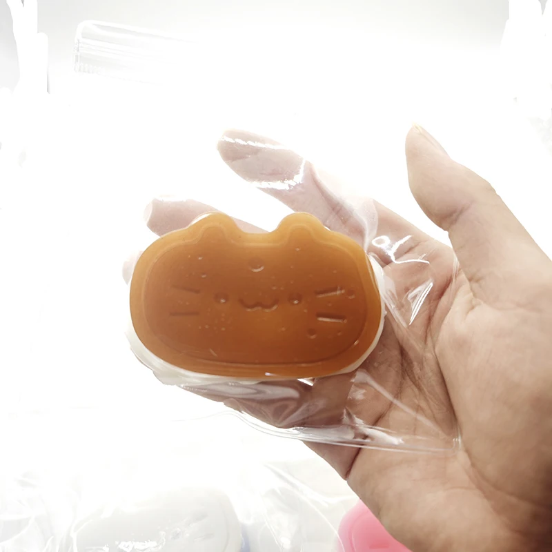 Cartoon Nette Katze Käse Brot Druckentlastung Weiche Squeeze Fingertip Spielzeug Klebrige TPR Kinder Linderung Dekompression Rebound Spielzeug