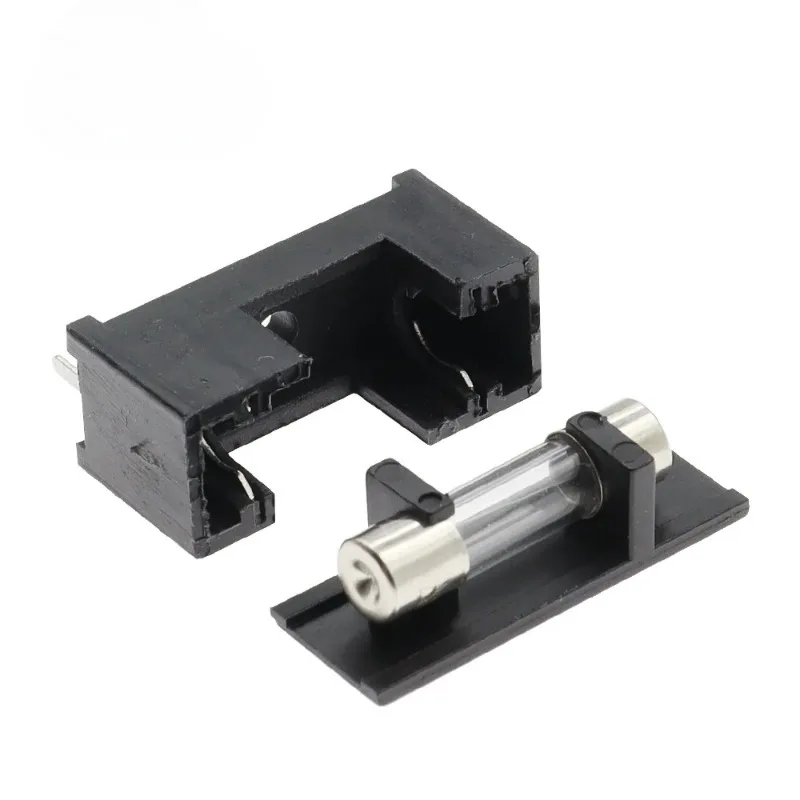 5X20MM Car Fuse Box 0.63A-30A 250V Black Fuse Holder 5*20mm 2Pin PCB Mounting Box Fuse Tube Socket