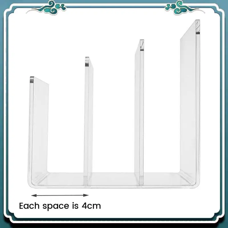 سهلة الاستخدام 1 قطعة حامل الملفات 3 أقسام عمودي منظم سطح المكتب شفاف مكتب فارز الملفات حامل الرف للمستندات Le #3