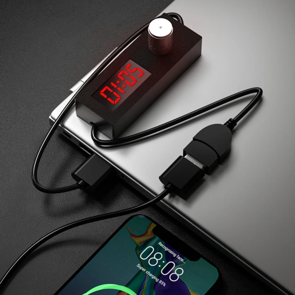 Digital USB Timer Switch Cable Adjustable Power Off Controller For Fish Tank Aquarium And Home Automation Electrical Supplies