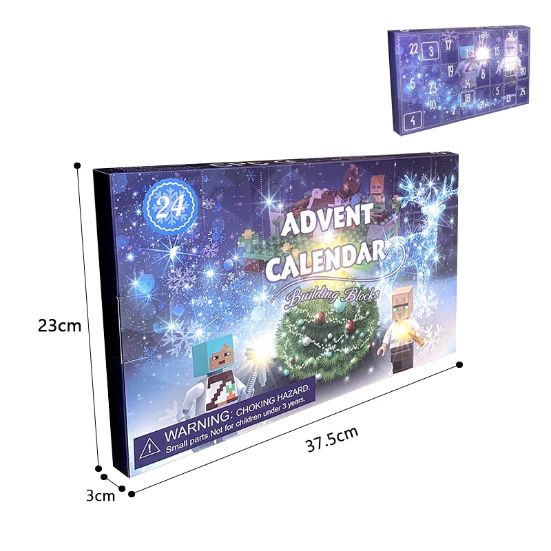 Il kit calendario per il conto alla rovescia del calendario dell\'Avvento da 24 pezzi/scatola include 24 personaggi regali a sorpresa per bambini e