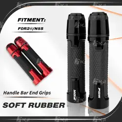 For Honda NSS FORZA 350/300/250/125/150/750 Rubber Hand Grips with Bar End Weights Non-Slip Handle Throttle Grip Slider Plug Cap