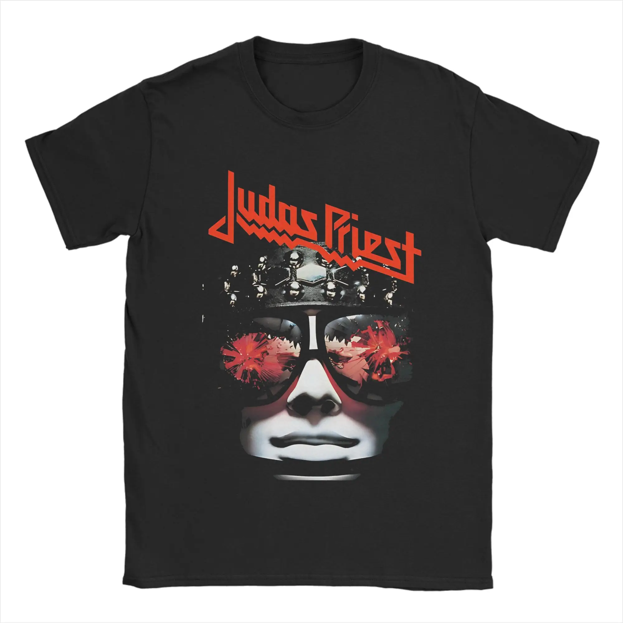 

Британская металлическая футболка Judas Priest, пляжные футболки из 100% хлопка для мужчин, повседневная футболка в стиле хипстер, винтажная одежда с короткими рукавами
