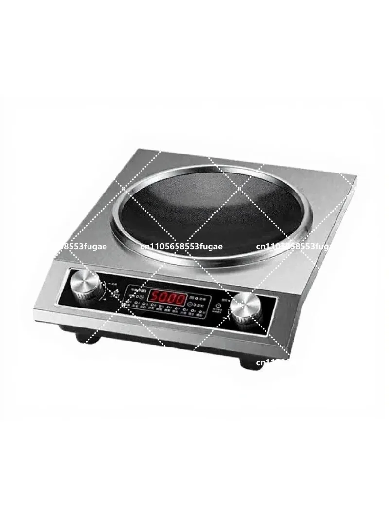 Large Firepower Induction Wok, 3500W Household 5000W Commercial Electric Concave Cooking Pot