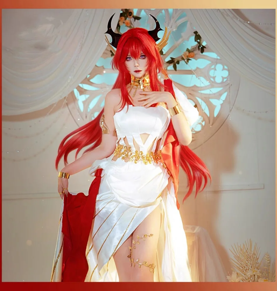 

COSMART Arknights Surtr Rhythmic synesthesia Cosplay Costume Cos Game Anime Party Uniform Hallowen Play Role Clothes Clothing