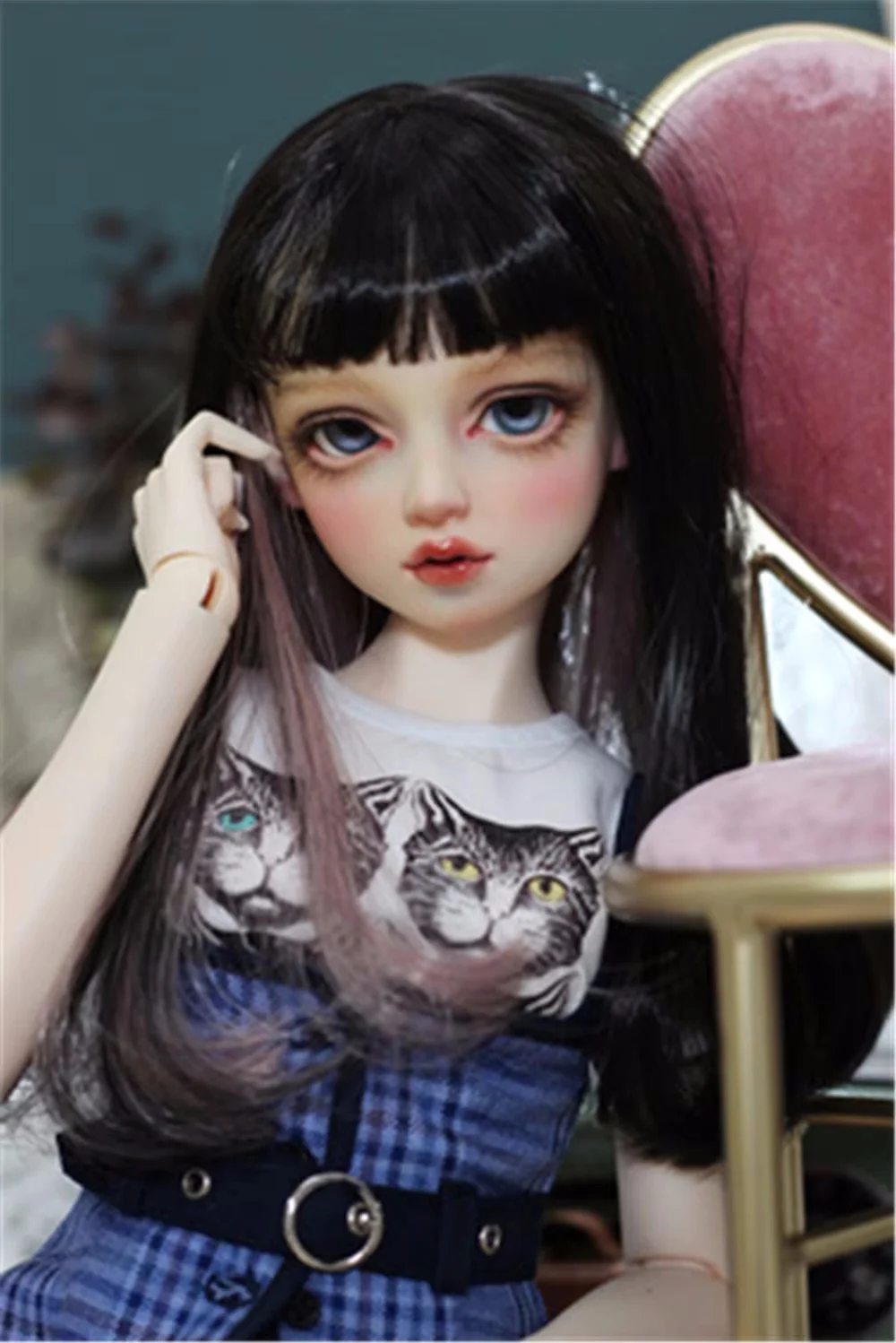

BJD/SD Doll Wig Toy Girls High Temperature Silk Highlight Cute Elegant 1/3 1/4 1/6 Long Straight Hair Wig Gift Doll Accessories