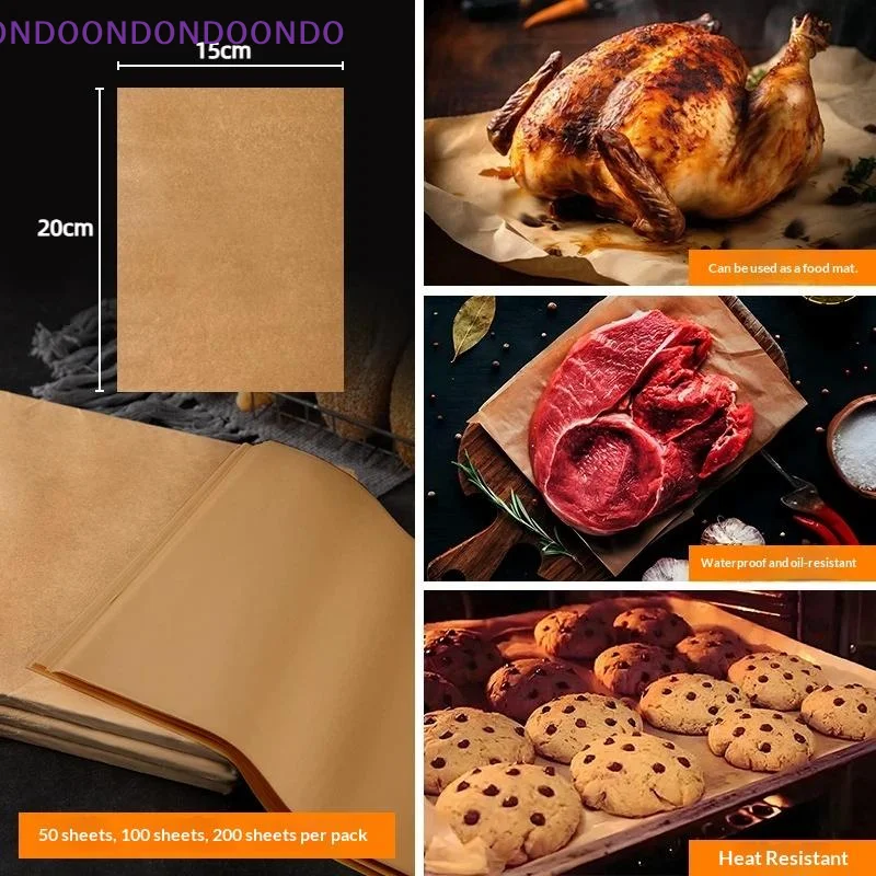 Parchment Paper Baking Sheets Non-Stick Precut Baking Parchment Baking Paper Will Not Curl Burn Wax Paper Air Fryer Baking Pape