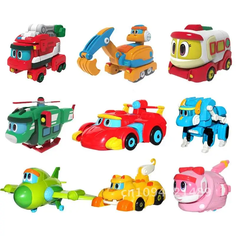 Newest ABS Min Deformation Gogo Dino Explorers REX Transformation Car Airplane Motorboat Crane Gogo Dinosaur Explorers toys