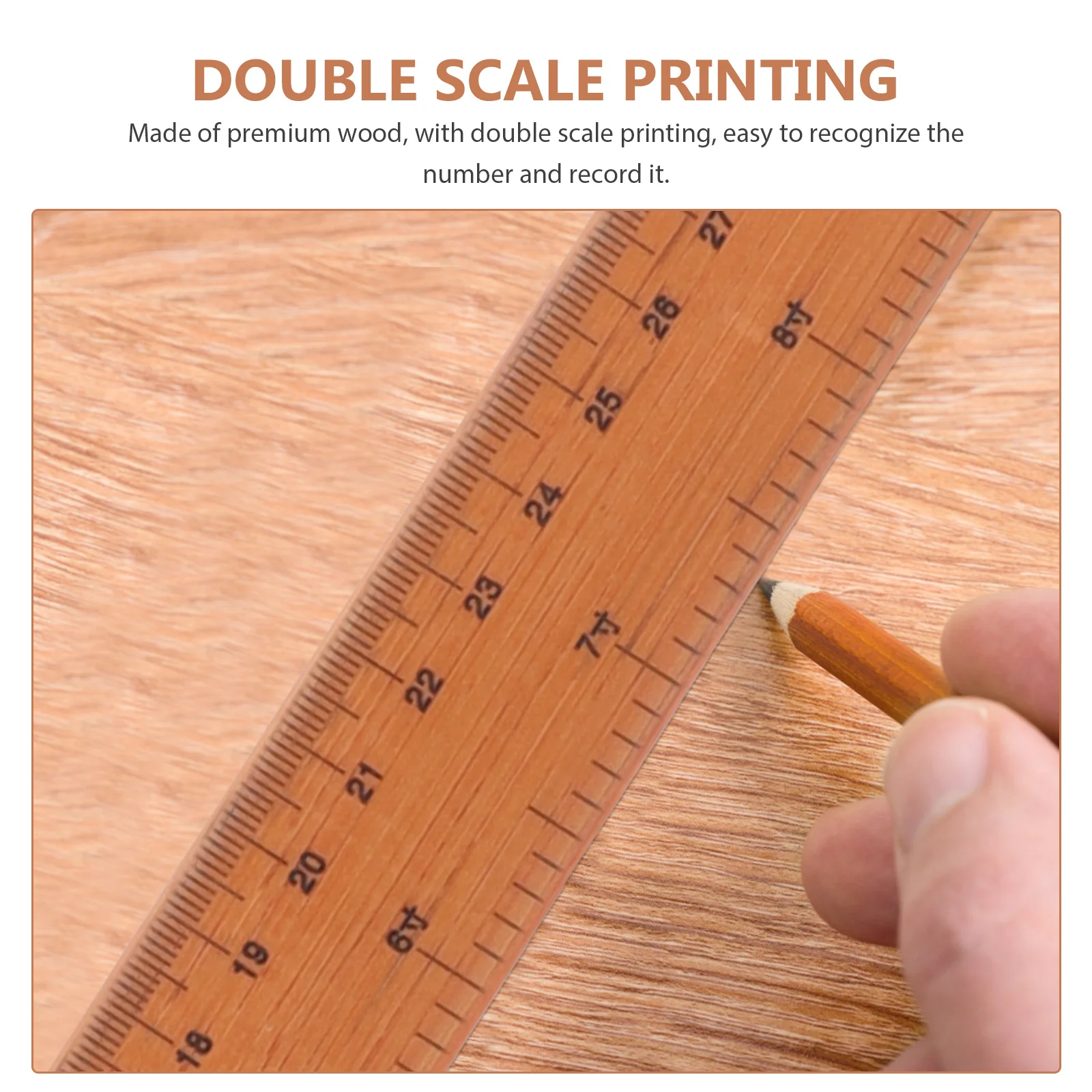 

Bamboo Durable Scaled Ruler Cane Teaching Stick Educational Measuring Tool Practical Use Clear Scale Ergonomic Handle