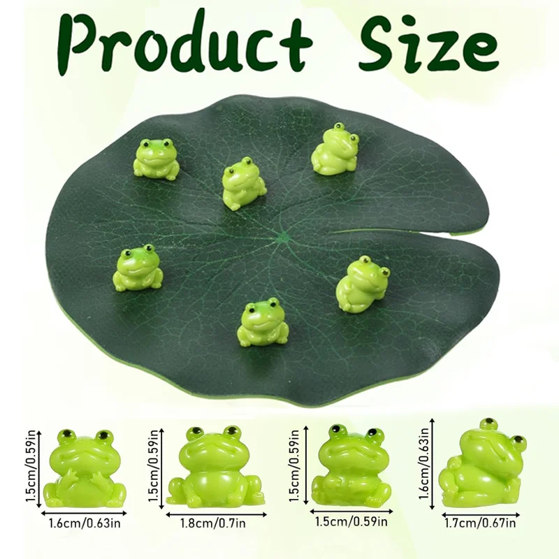 10 Pcs Tiny Mini Resin Frogs Figurines, Cute Animal Miniatures for Hiding, Fairy Garden Decorations, Micro Landscape Accessories